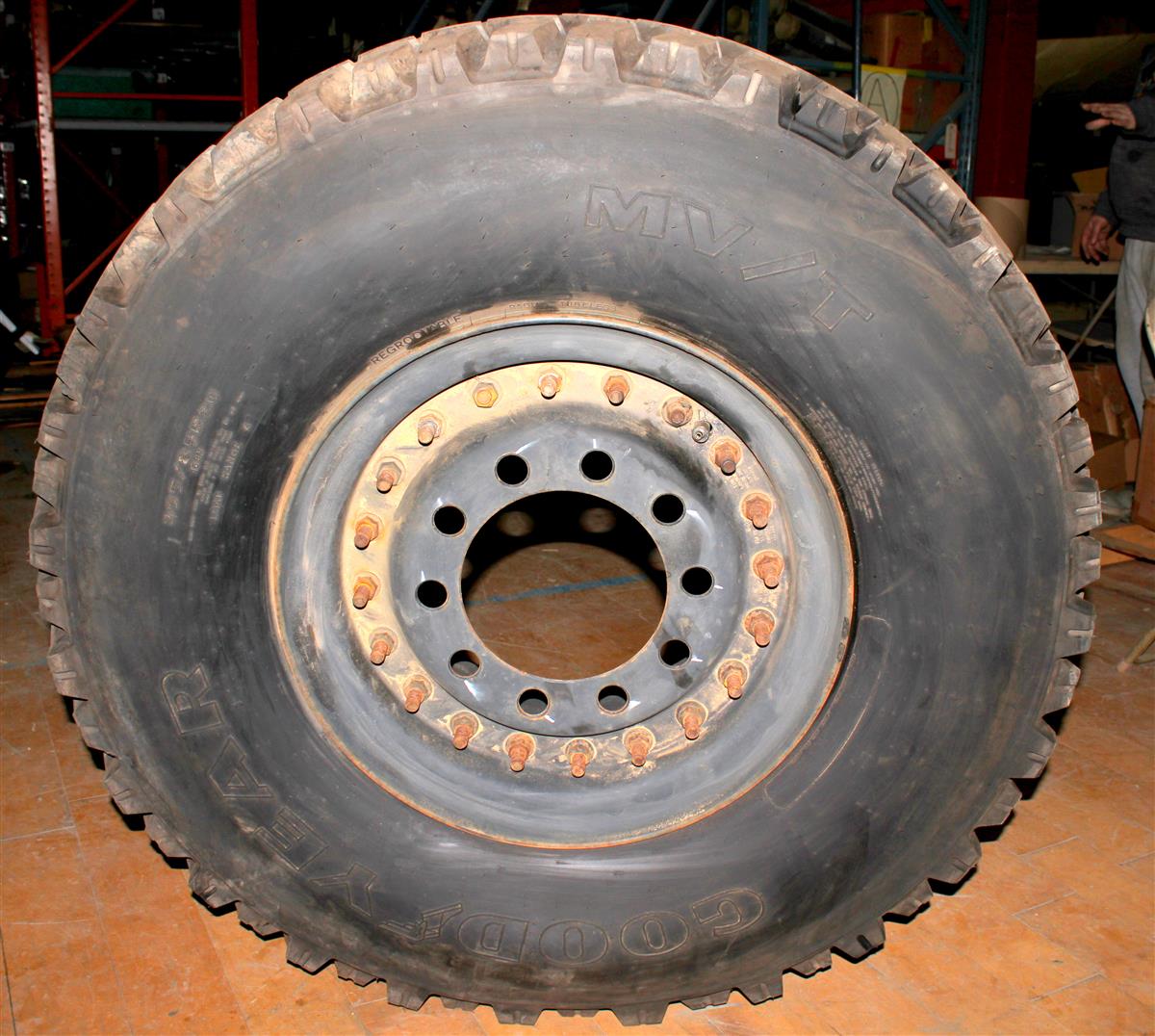 MRAP-373 | MRAP-373 Goodyear MVT 39585R20 Tire With Rim 100% Tread (10).JPG