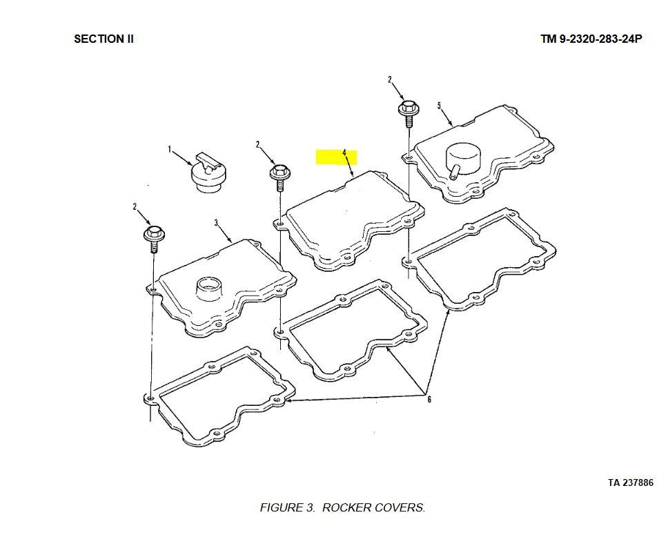 5T-2107 | 5T-2107 Rocker Valve Middle Cover NHC250 Cummins M809 M939A1 M915 Dia (1).JPG