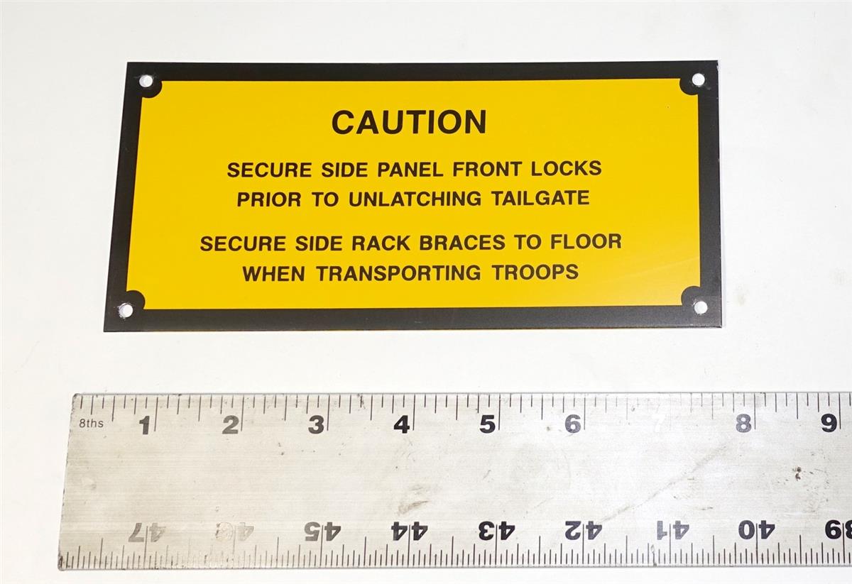 DT-408 | 9905-00-116-5295 Side Panel Front Locks Caution Data Plate NOS.JPG