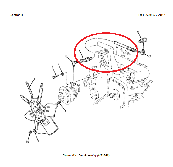 9M-1073 | 9M-1073 Fan Clutch Hose (1).png