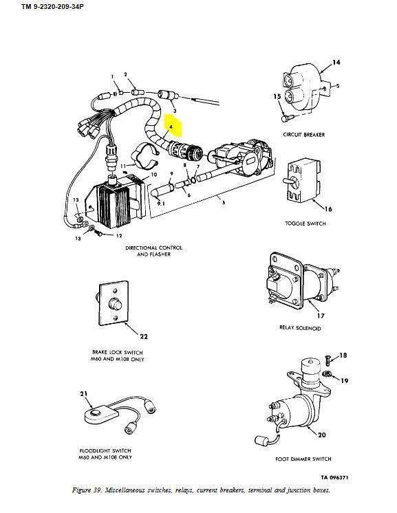 9M-1829 | 9M-1829 Turn Signal Cable Assembly M939A1 M939A2 Dia1.JPG