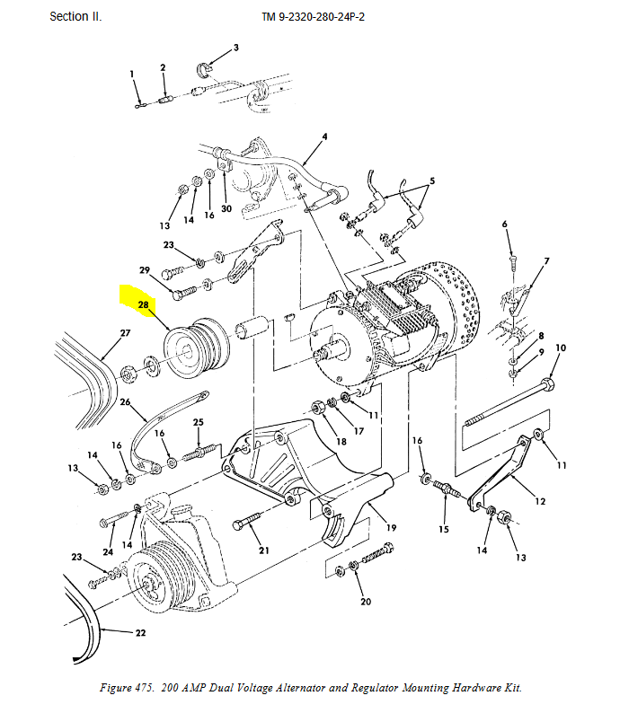 HM-1417 | HM-1417 Alternator Pulley 3 Groove V Belt 200 Amp Alternator HMMWV Update Dia (1).JPG