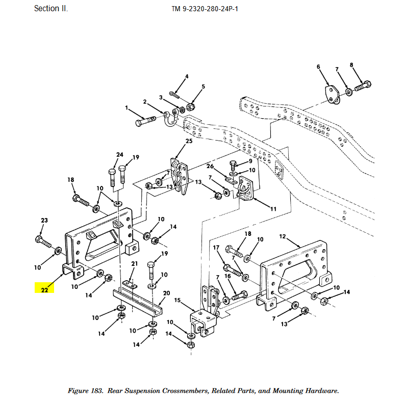 HM-3671 | HM-3671 Crossmember Rear Suspension Frame Section HMMWV Dia (1).JPG