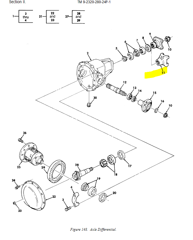 HM-402 | HM-402 Universal Joint Yoke Front and Rear Differential Input HMMWV Dia 2.PNG