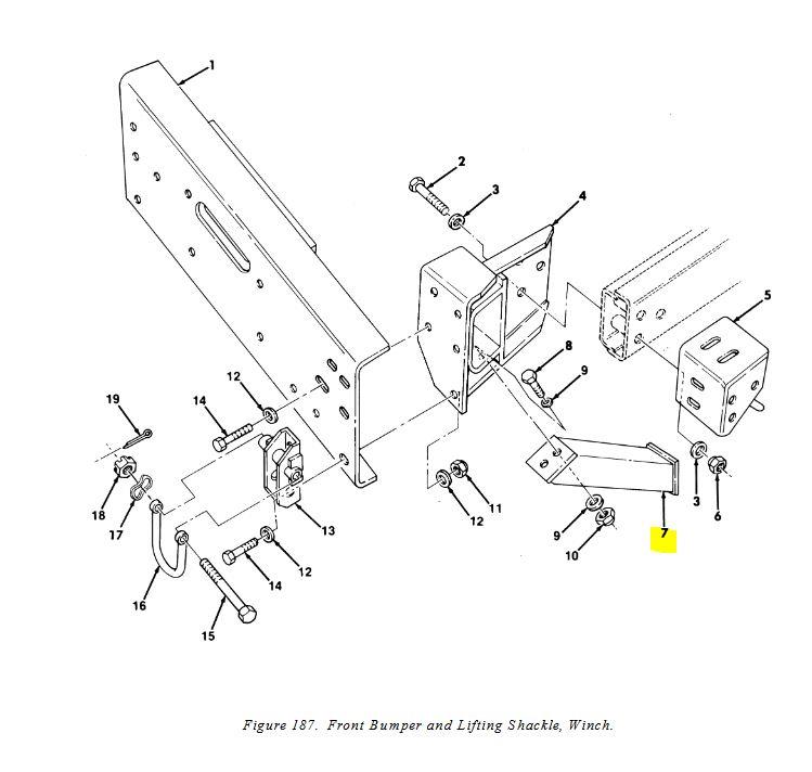 HM-455 | HM-455 Front Bumper Left Side Support Bracket HMMWV Update Dia (1).JPG