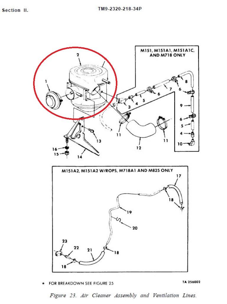 M151-155 | M151-155  M151 AM General MUTT Jeep Intake Air Jeep (4).JPG