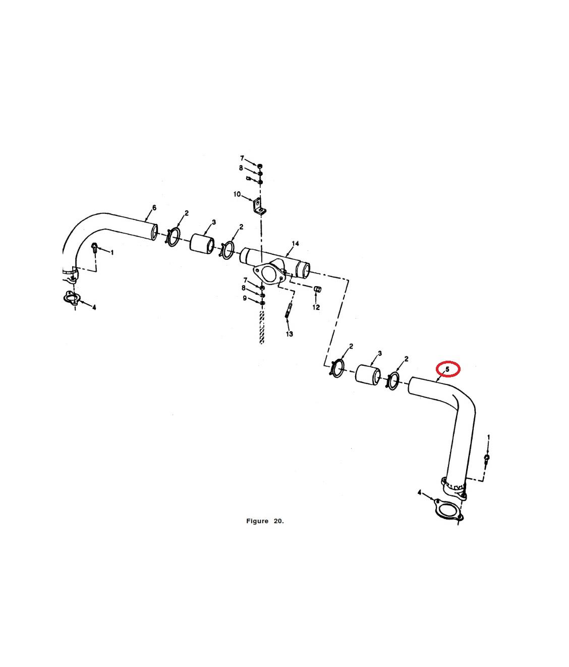 MU-255 | MU-255 Left Side Air Intake Tube M274 Mule Parts Diagram.jpg