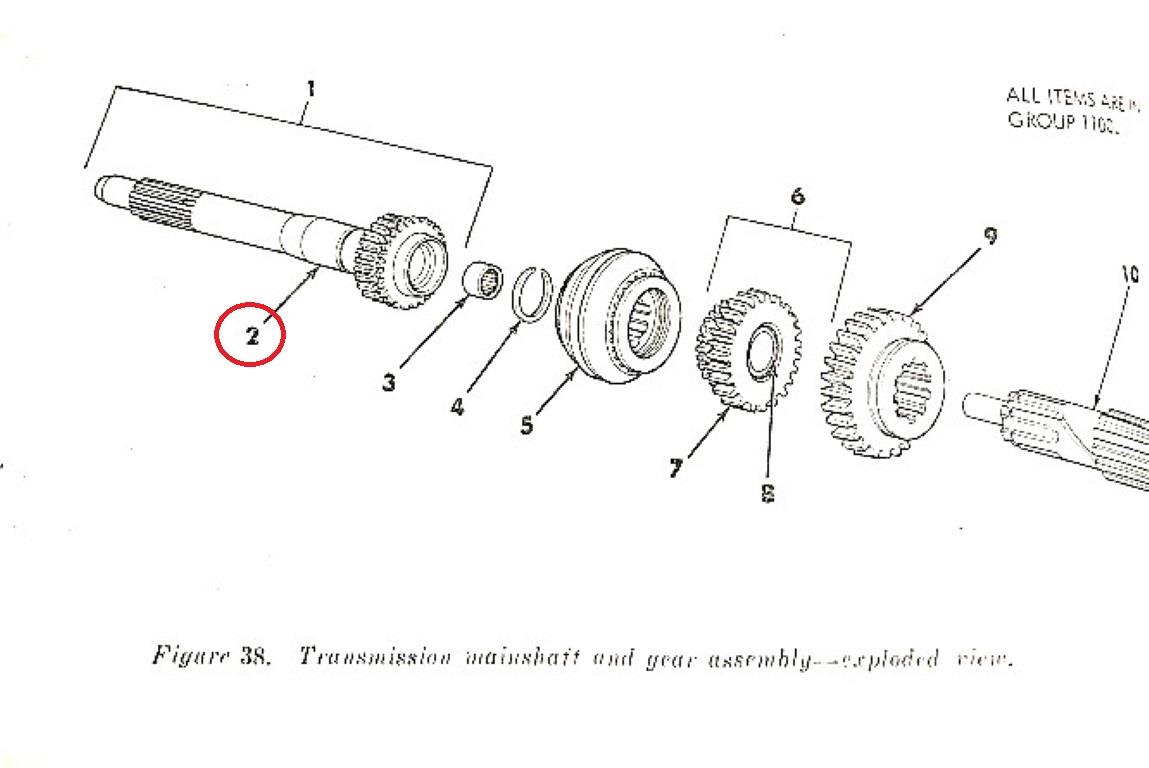 MU-372 | MU-372  Transmission Main Drive Gear Shaft M274 Mule.JPG