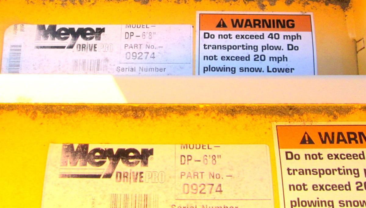 SNOW-045 | SNOW-045  Meyer Drive Pro 6-8 SUV Personal Plow Meyer Snow Plow  (2).JPG