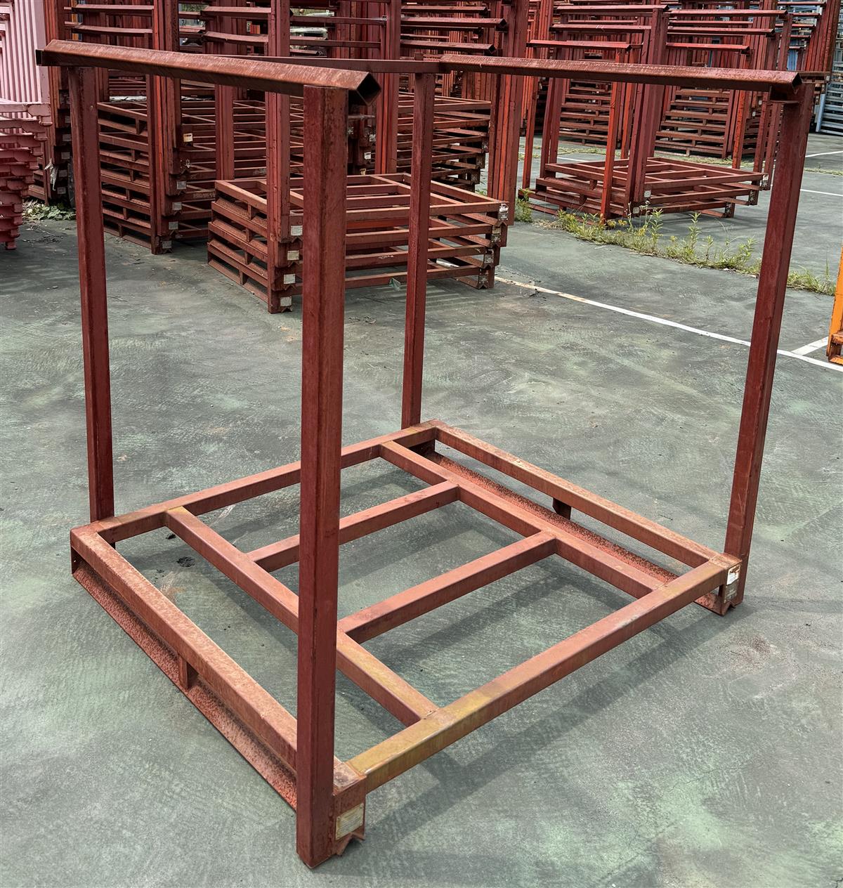 SP-2590 | SP-2590  Portable Stack Rack Nesting Pallet Stacker Rack Warehouse Red 3k Cap (2).jpg