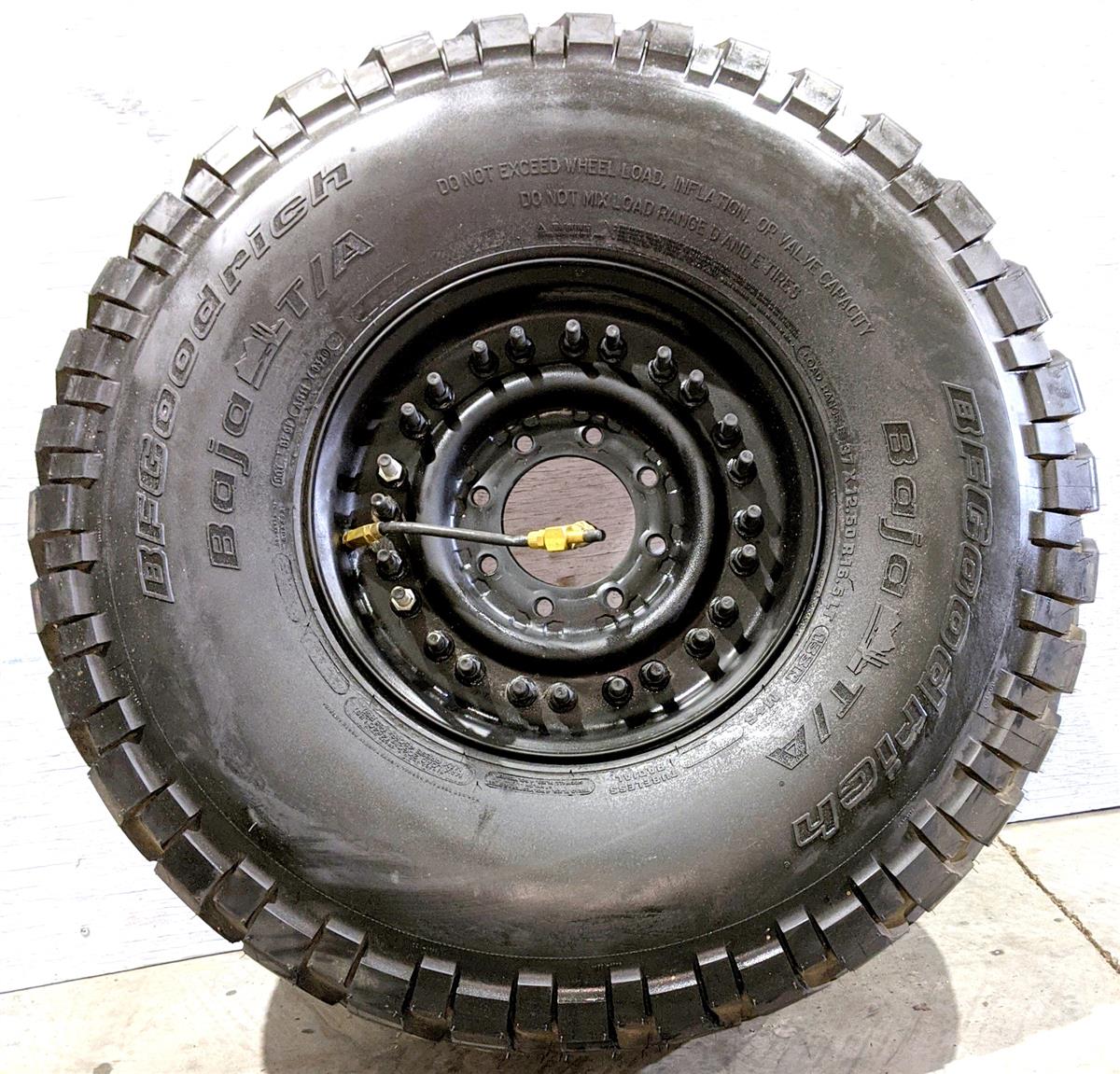 TI-1834 | TI-1834 BF Goodrich Baja TA 37X12.50R16.5LT Tire Mounted on 24 Bolt Rim with CTIS - 100 Tread HMMWV (3).jpg