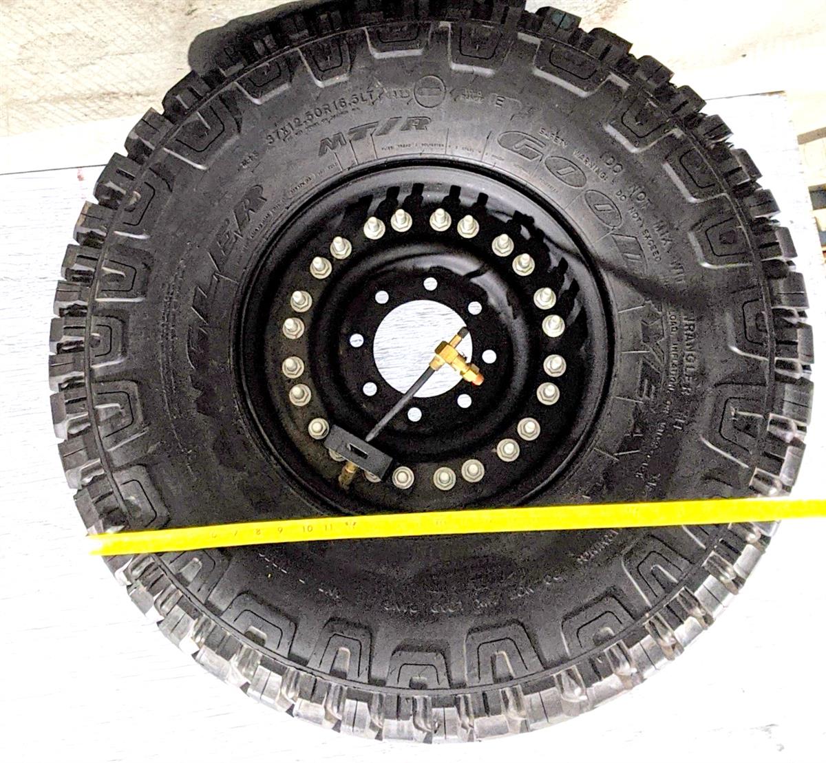 TI-1835 | TI-1835 Goodyear Wrangler MTR 37x12.50R16.5LT Tire Mounted on 24 Bolt Rim with CTIS - 100 Tread H (17).jpg