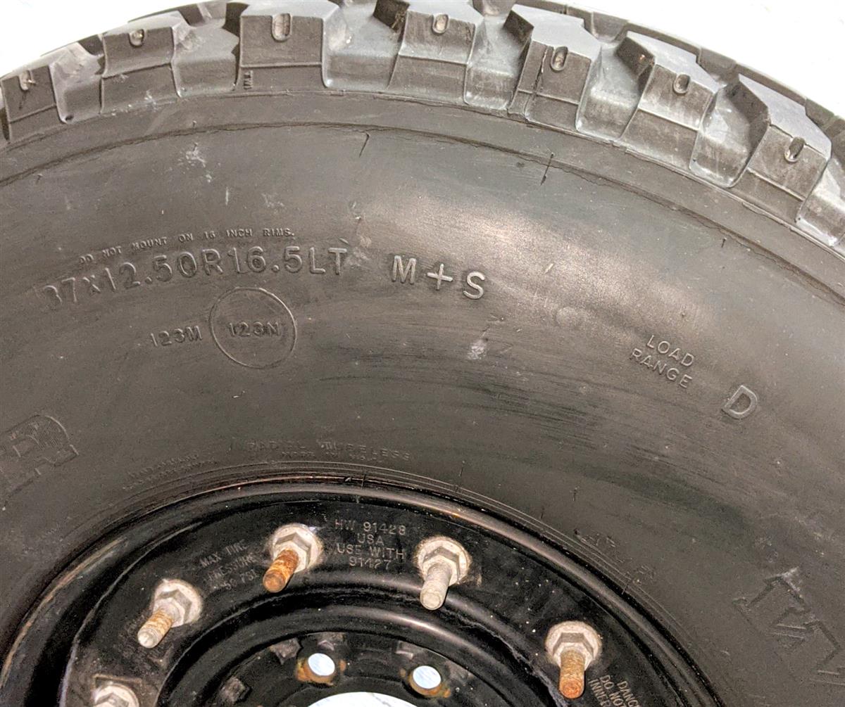 TI-1838  | TI-1838 Goodyear Wrangler MT 37x12.50x16.5LT CTIS Tire with 12 Bolt Rim 80 Tre (11).jpg