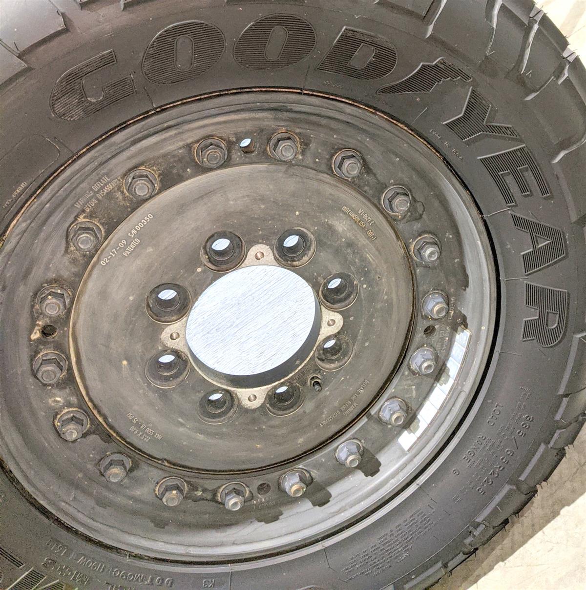 TI-1839 | TI-1839 Goodyear G275 MSA 33565R22.5 with Unimount 18 Bolt Rim 100 Tread Tire (10).jpg