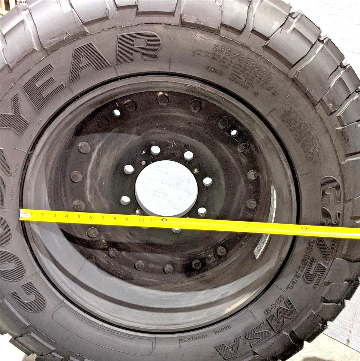 TI-1839 | TI-1839 Goodyear G275 MSA 33565R22.5 with Unimount 18 Bolt Rim 100 Tread Tire (28).jpg