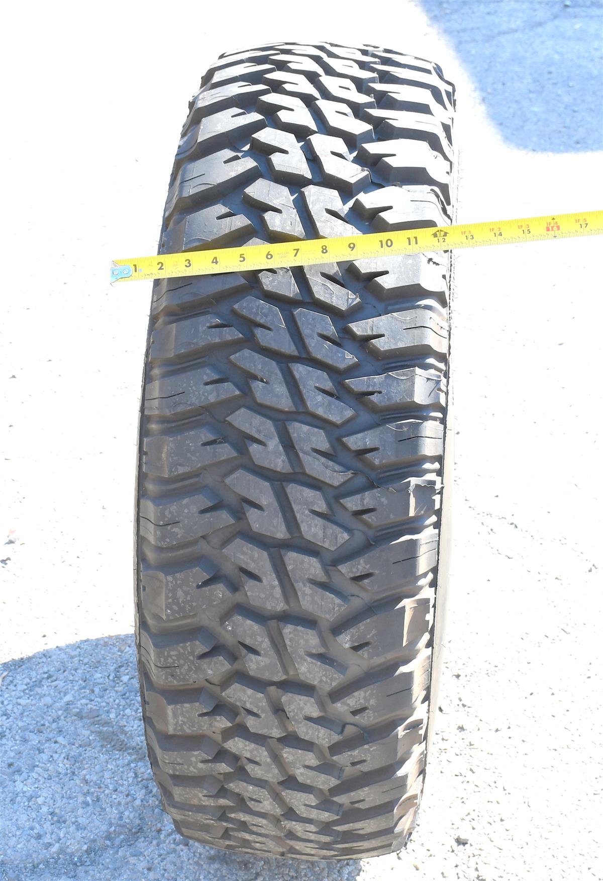 TI-1876 | TI-1876  Goodyear Wrangler Enforcer MT 37x12.50R16.5LT Mounted on 24 Bolt Rim 100% Tread HMMWV (20).JPG