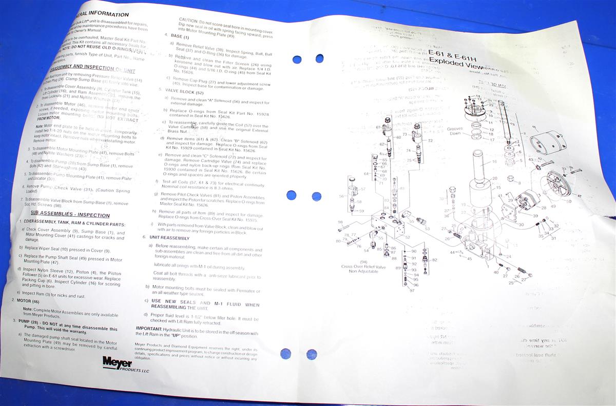 SNOW-084 | SNOW-084 Meyer E61H PA 12 Volt 1.5 x 10 Ram Electro Touch Pad Hydrau (6).JPG