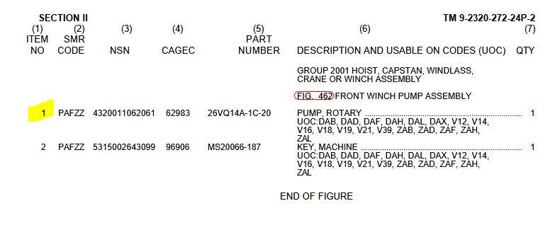 9M-1859 | 9M-1859 Front Winch Rotary Hydraulic Pump Motor M939A1 M939A2 Dia 2.JPG