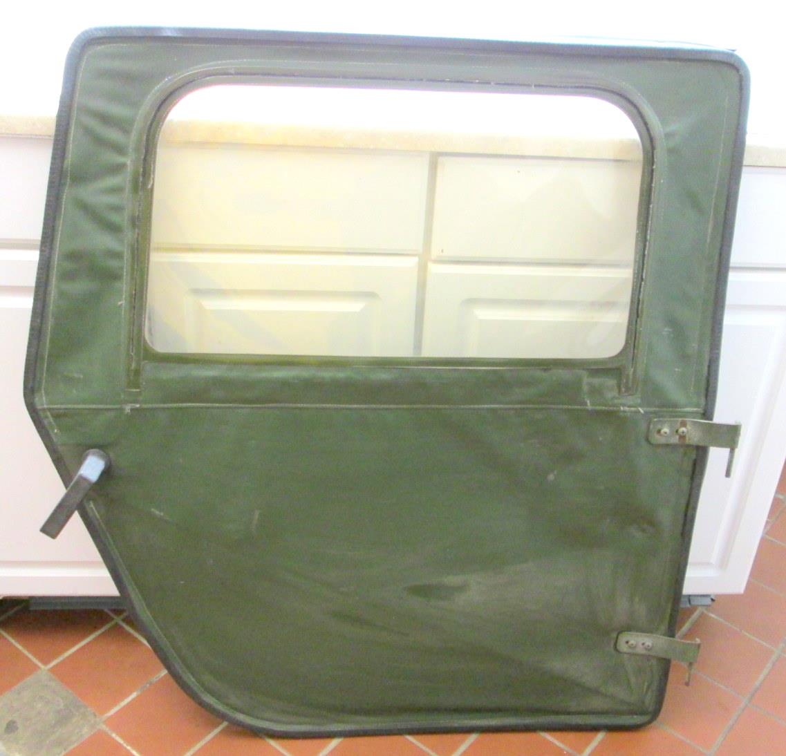 HM-643 | HM-643  Green Vinyl Right Passenger Rear Soft Door HMMWV Update  (1).JPG